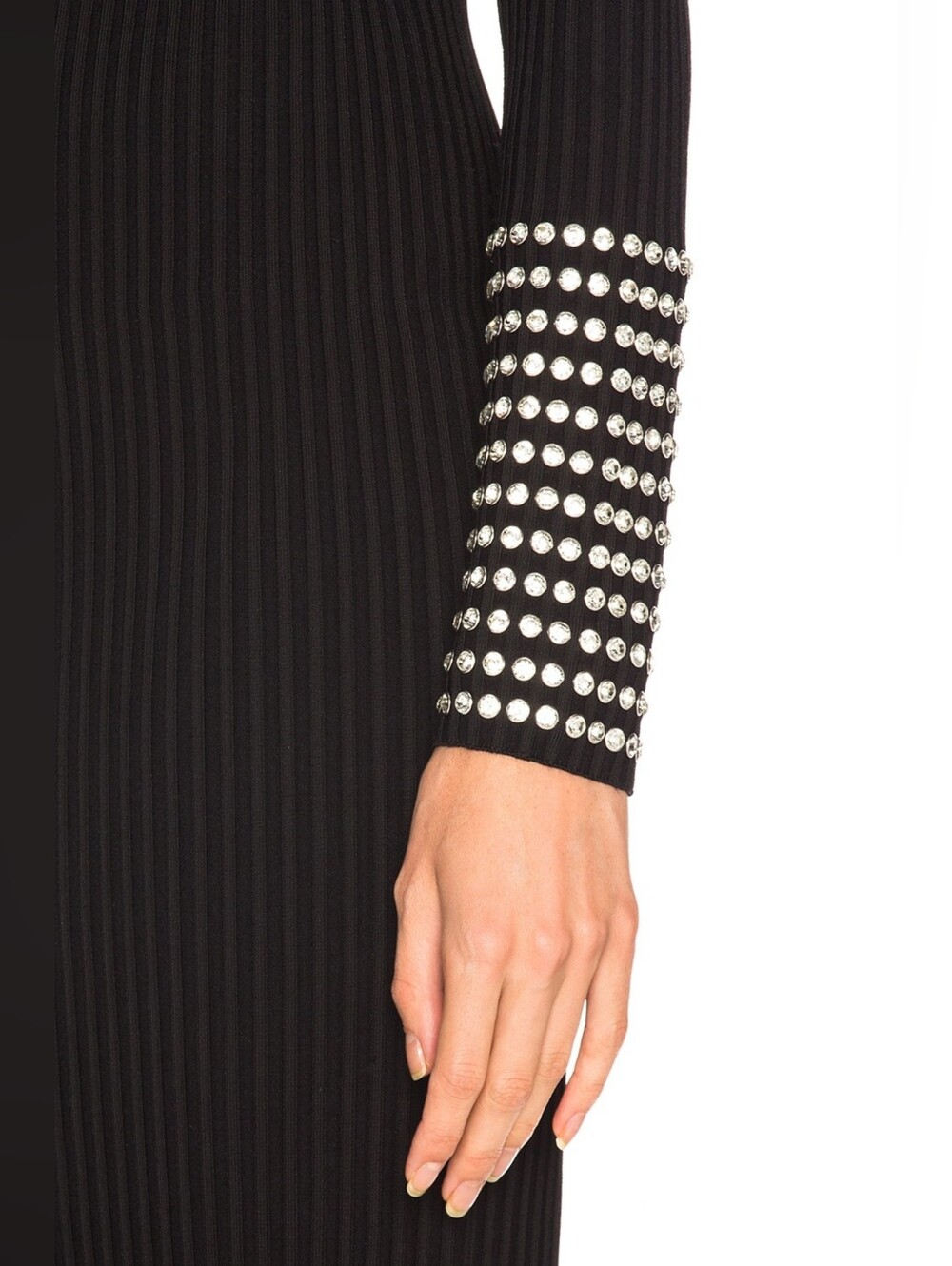 ALEXANDER WANG Long Sleeve Dress with Crystal Cuff Detail - Picture 4 of 10